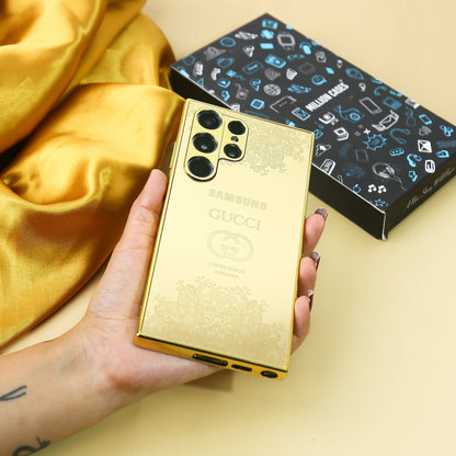 Galaxy S22 Ultra Crafted Gold Luxurious Camera Protective Case