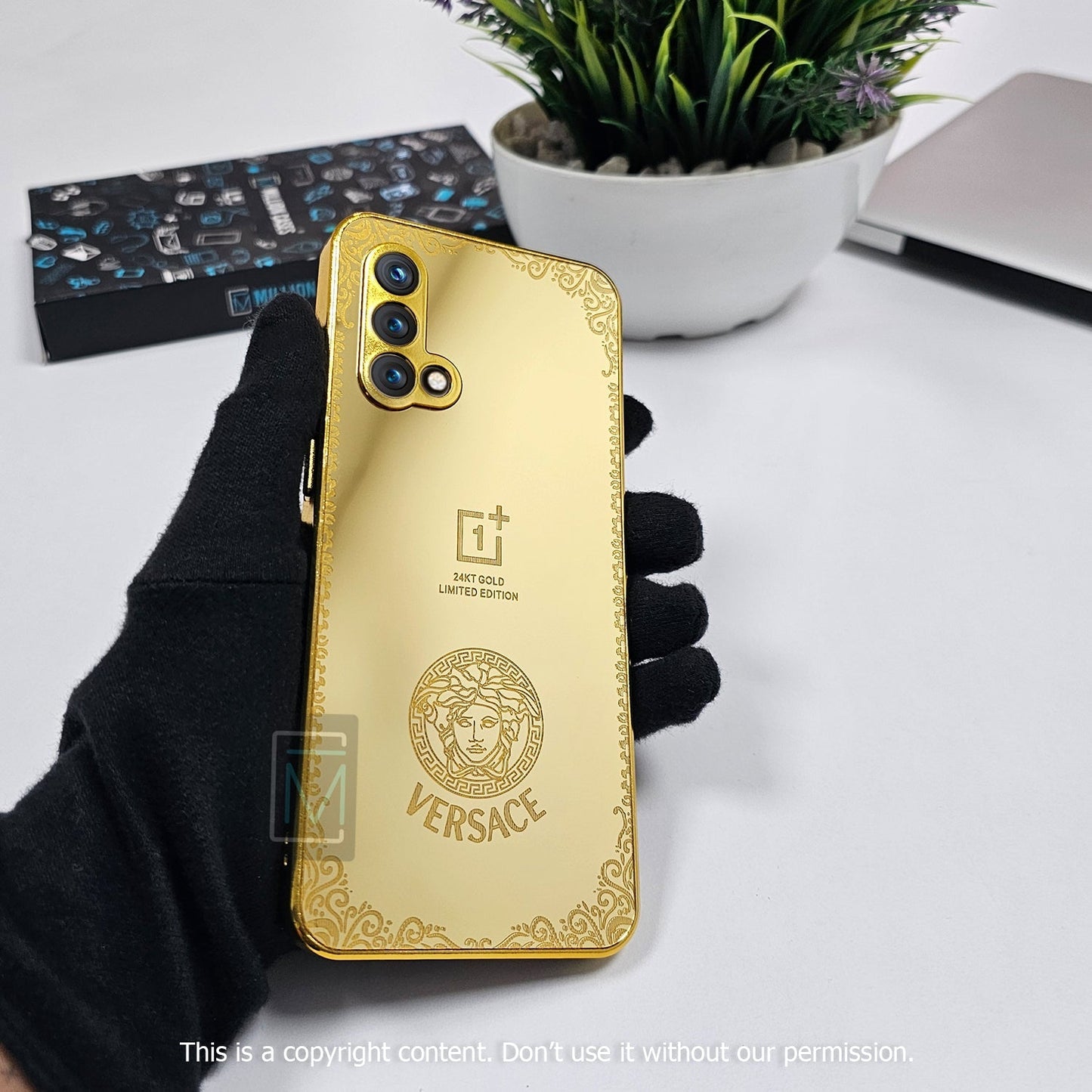 Crafted Gold Luxurious Camera Protective Case - OnePlus