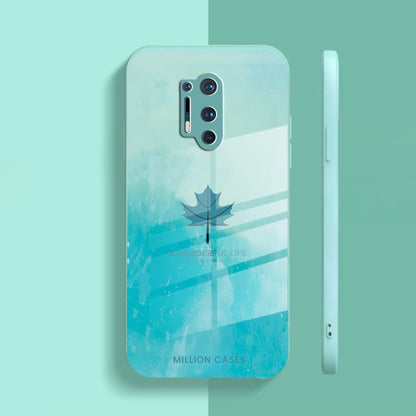 Watercolor Mapple Leaf Glass Case - OnePlus