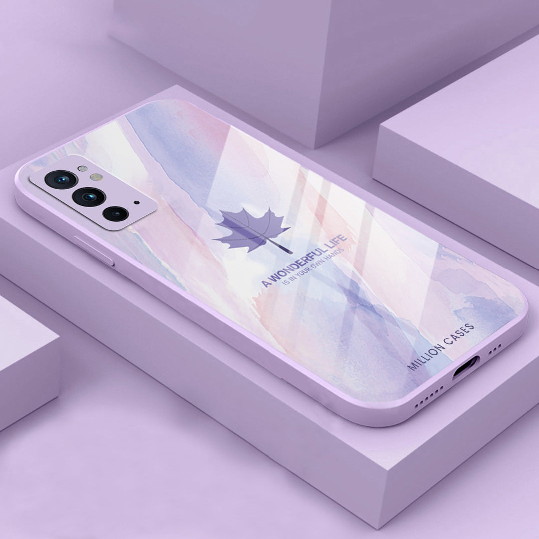 Watercolor Mapple Leaf Glass Case - OnePlus