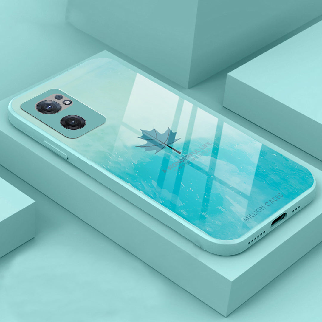 Watercolor Mapple Leaf Glass Case - OnePlus