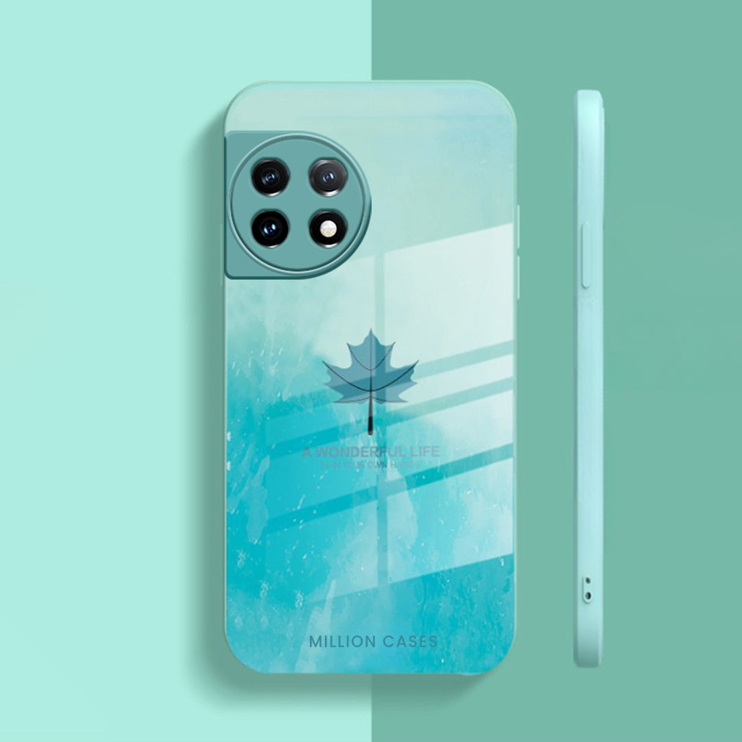 Watercolor Mapple Leaf Glass Case - OnePlus