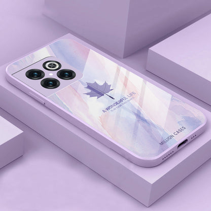 Watercolor Mapple Leaf Glass Case - OnePlus