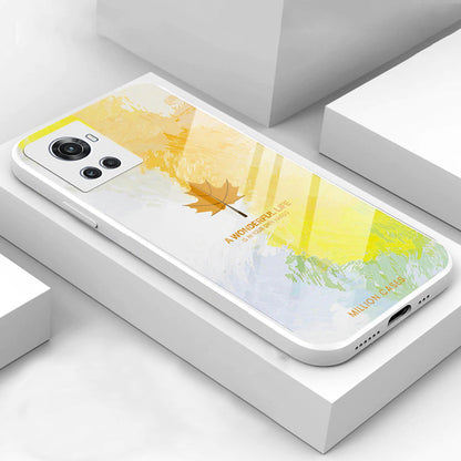 Watercolor Mapple Leaf Glass Case - OnePlus